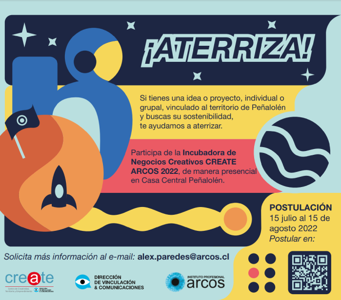 INCUBADORA CREATE DE ARCOS TE INVITA A ATERRIZAR TU IDEA O PROYECTO